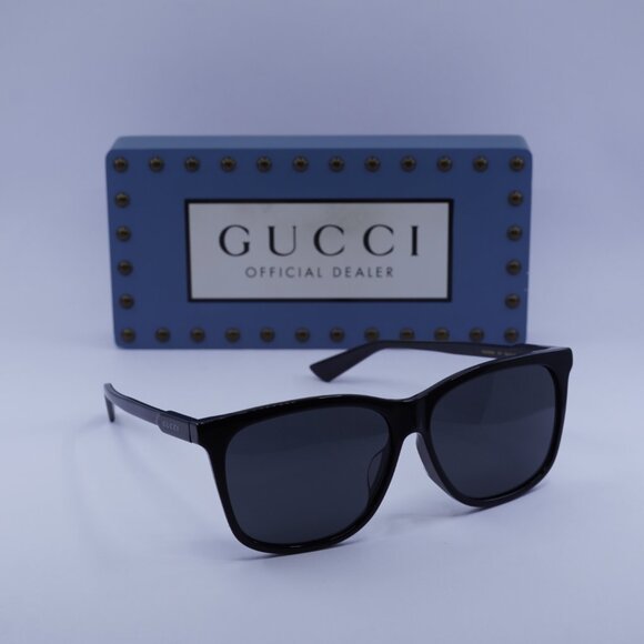Gucci GG0495SA 001 Square Sunglasses - Black - Picture 2 of 8